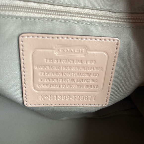 Coach Peyton Teal Green Leather Bag - Picture 6 of 10